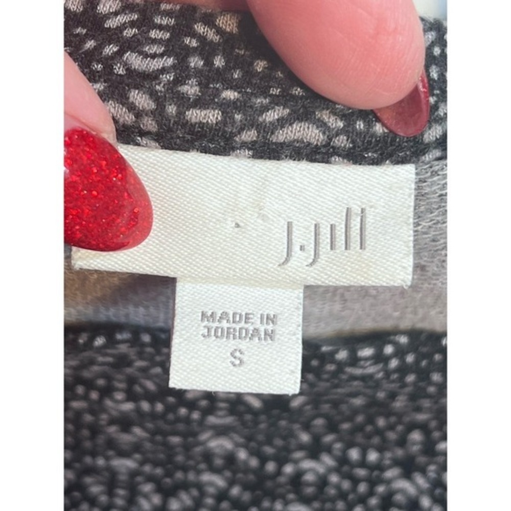 J.‎ JILL Long Sleeve Tunic Top Size S Tall Black Gray Stretches - Picture 7 of 12